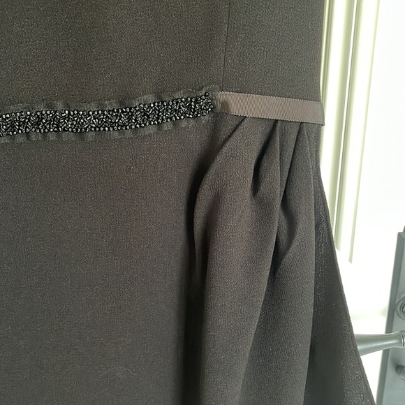 Teri john black dress with beaded belt detail size 18 - Picture 3 of 5